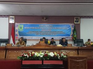 Read more about the article Bupati Natuna Menyampaikan Laporan Keterangan Pertanggungjawaban Kepala Daerah Tahun Anggaran 2017 Kepada DPRD Kabupaten Natuna