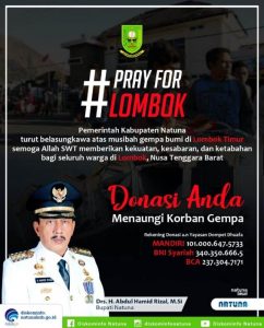 Read more about the article Pemkab Natuna Peduli Musibah Gempa Di Lombok