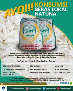 Read more about the article Berdayakan Petani, Bupati Imbau ASN Konsumsi Beras Lokal