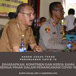 Bupati Natuna Hadiri Rakor Satgas Penanganan COvid-19