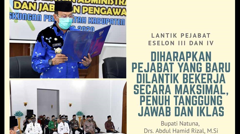 You are currently viewing Bupati Natuna Lantik 15 Pejabat Esselon III dan IV Dilingkungan Pemda Natuna