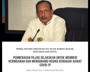 Read more about the article Pemda Natuna Bebaskan 10% Pajak Rumah Makan, Restoran dan Hotel