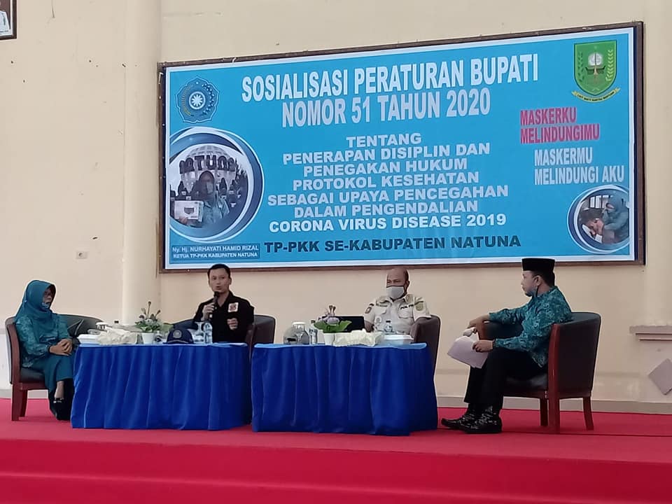 You are currently viewing Sebagai Mitra Pemerintah TP-PKK Kabupaten Natuna Sosialisasi Perbub 51 Tahun 2020
