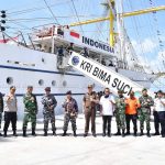 Penyambutan Kunjungan KJK Taruna AAL angkatan 67 Tahun 2020 dan KRI Bima Suci ke Natuna