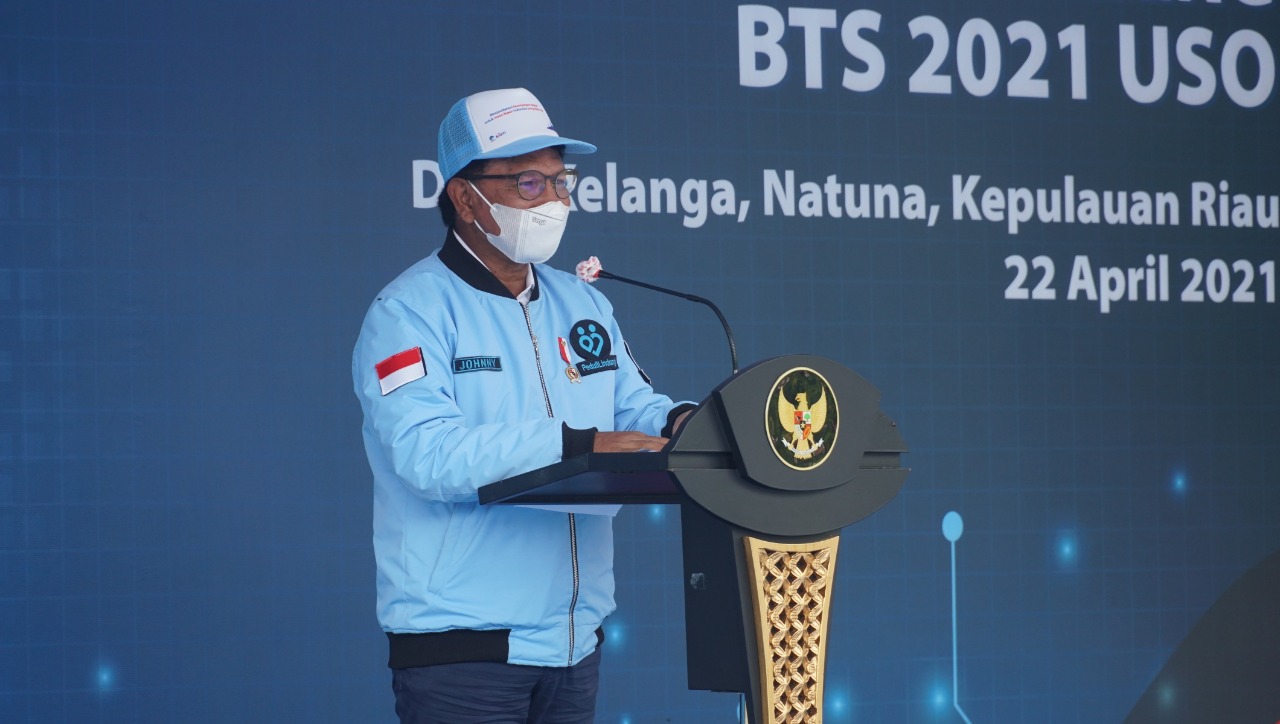 You are currently viewing Menteri Kominfo Ground Breaking Pembangunan BTS USO 2021 di Kabupaten Natuna.