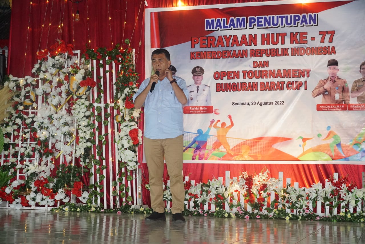 You are currently viewing Penutupan Perayaan HUT 77 Kemerdekaan RI Dan Open Turnamen  Bunguran Barat Cup I Tahun 2022