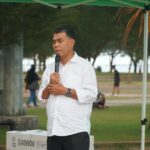 Bupati Natuna Hadiri Serah Terima Bantuan CSR Pegadaian CP Natuna berupa Tenda kepada  Pedagang Kaki Lima Pantai Piwang.