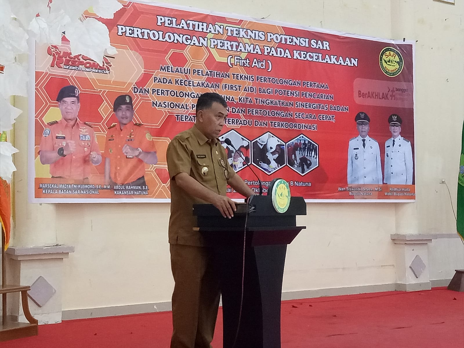 You are currently viewing Bupati Natuna Buka Pelatihan Potensi SAR P3K Kantor Pencarian Dan Pertolongan Natuna