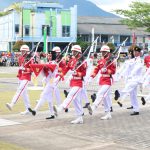 Pelaksanaan Upacara Penurunan Bendera Merah Putih Peringatan HUT ke-79 Kemerdekaan RI di Kabupaten Natuna