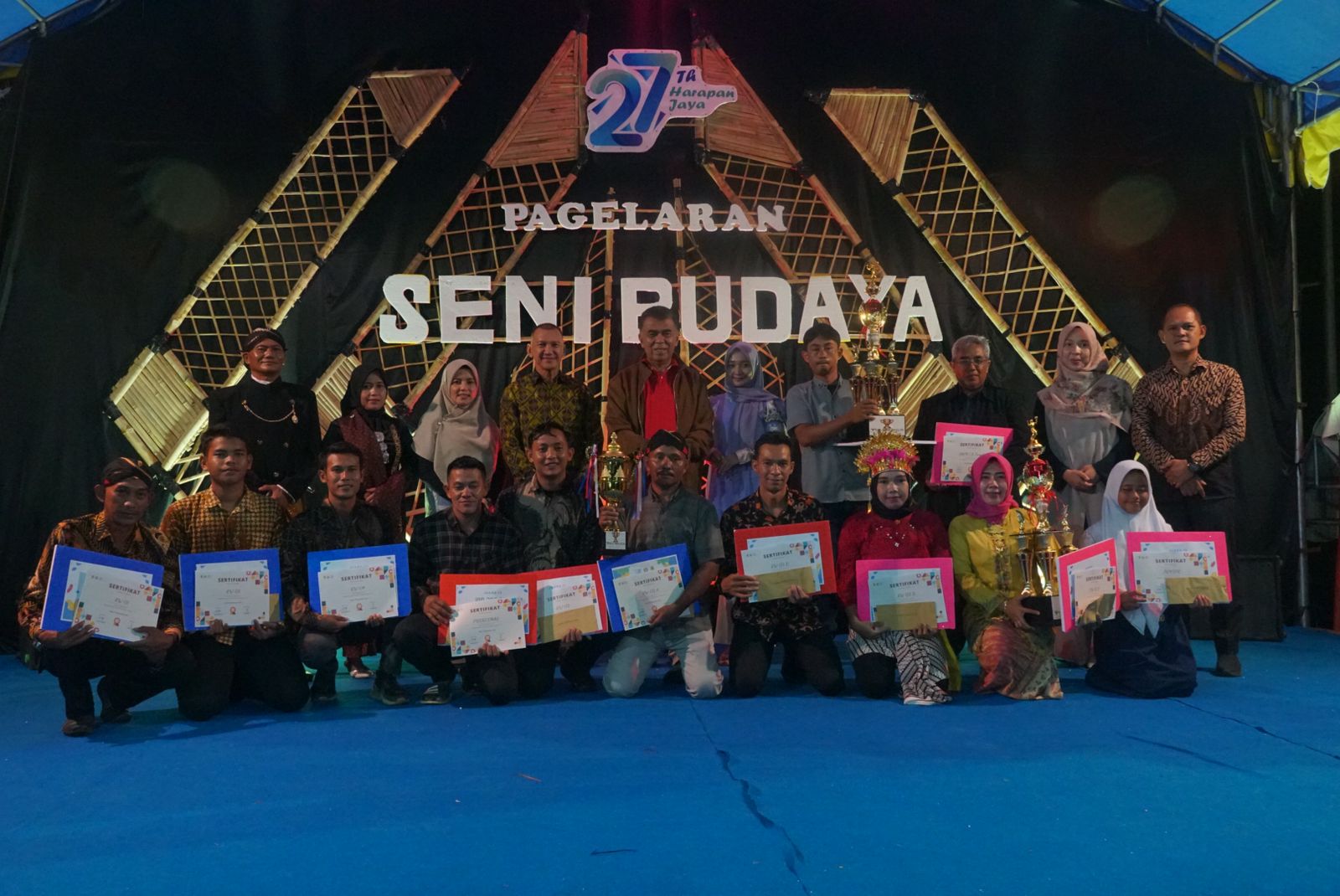 Malam Puncak Pergelaran Seni Budaya Desa Harapan Jaya, Pemda Natuna Apresiasi Upaya Melestarikan Budaya
