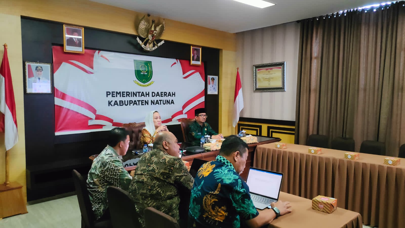 Bupati Natuna Hadiri Rakor Percepatan Realisasi APBD 2025 Secara Virtual