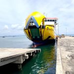 KMP. Bahtera Nusantara 01 Resmi Buka Trayek Baru di Pelabuhan Sedanau