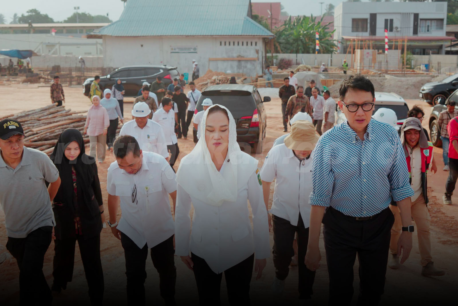 Wamenlu RI Bersama Bupati Natuna Tinjau Pembangunan Pasar JICA, Dorong Perluasan Akses Pasar Produk Nelayan