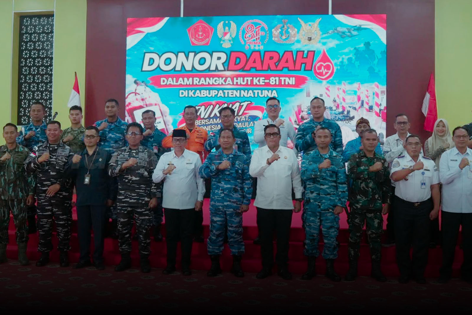 Wakil Bupati Natuna Hadiri Donor Darah dalam Rangka HUT ke-81 TNI