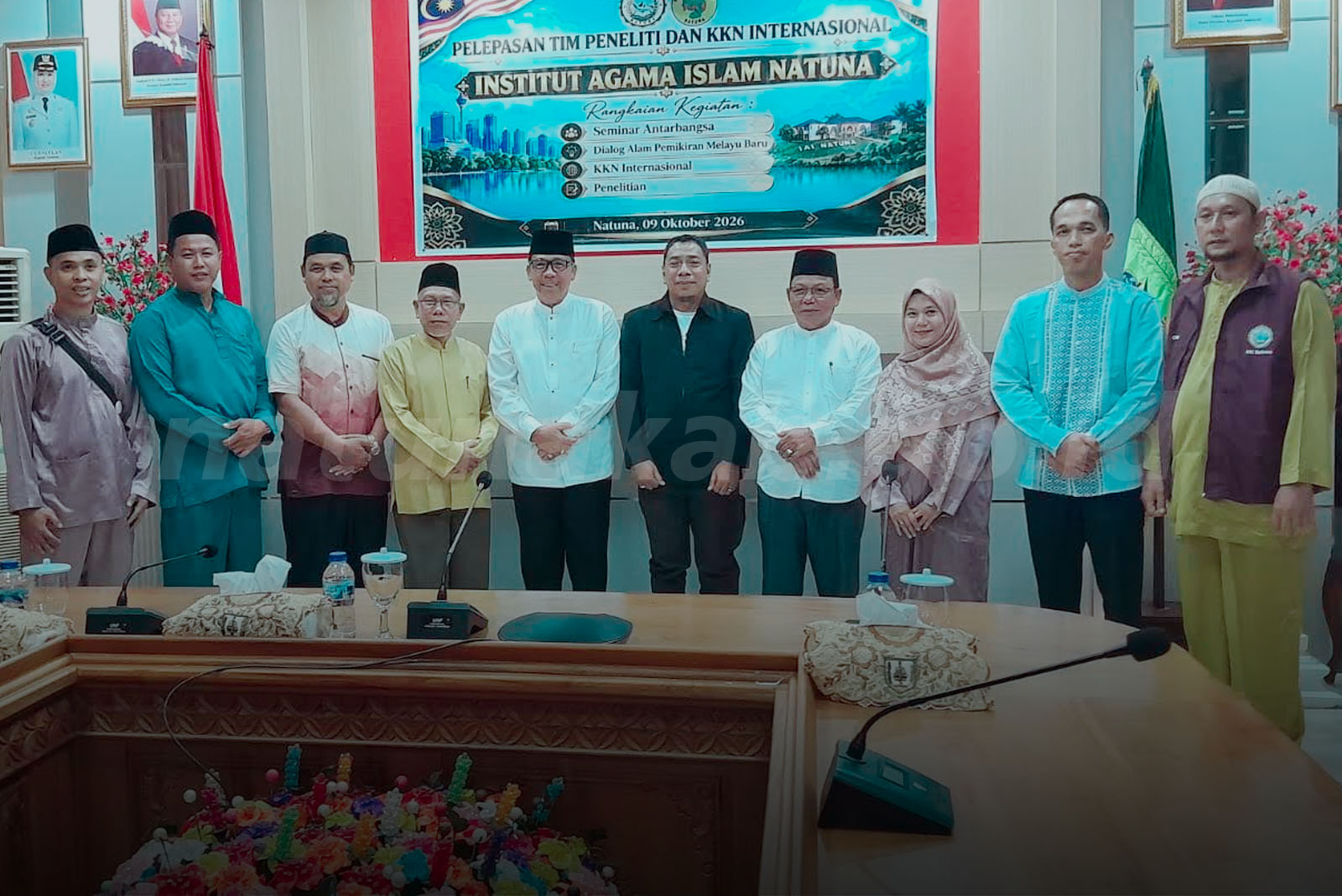 Dukung Penguatan SDM, Pemkab Natuna Lepas Mahasiswa IAI Natuna ke Malaysia