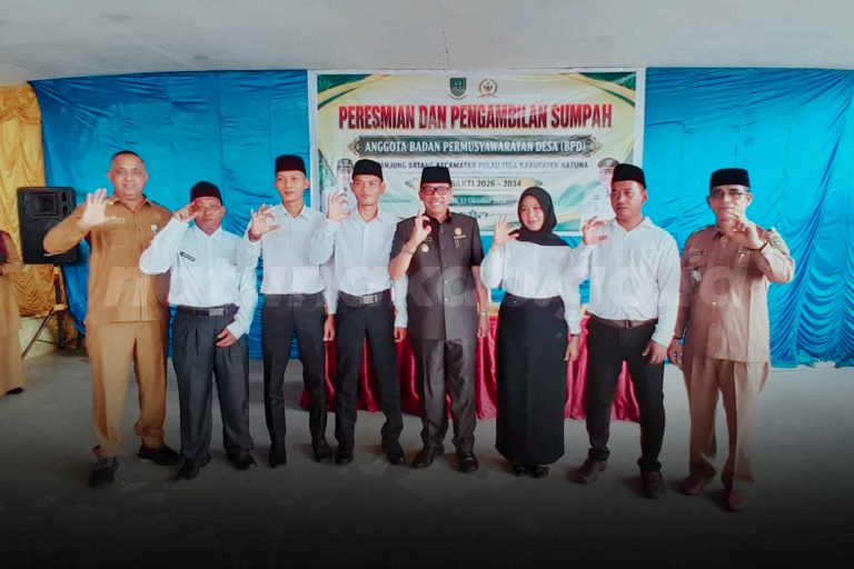 Wakil Bupati Natuna Resmikan dan Ambil Sumpah Anggota BPD Desa Tanjung Batang Periode 2026–2034