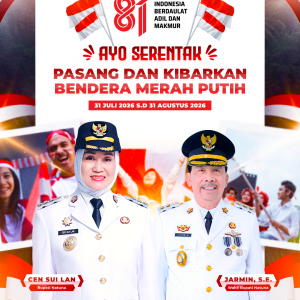 1 KIBAR BENDERA MERAH PUTIH PEMDA