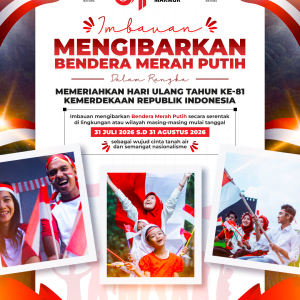 1 KIBAR BENDERA MERAH PUTIH